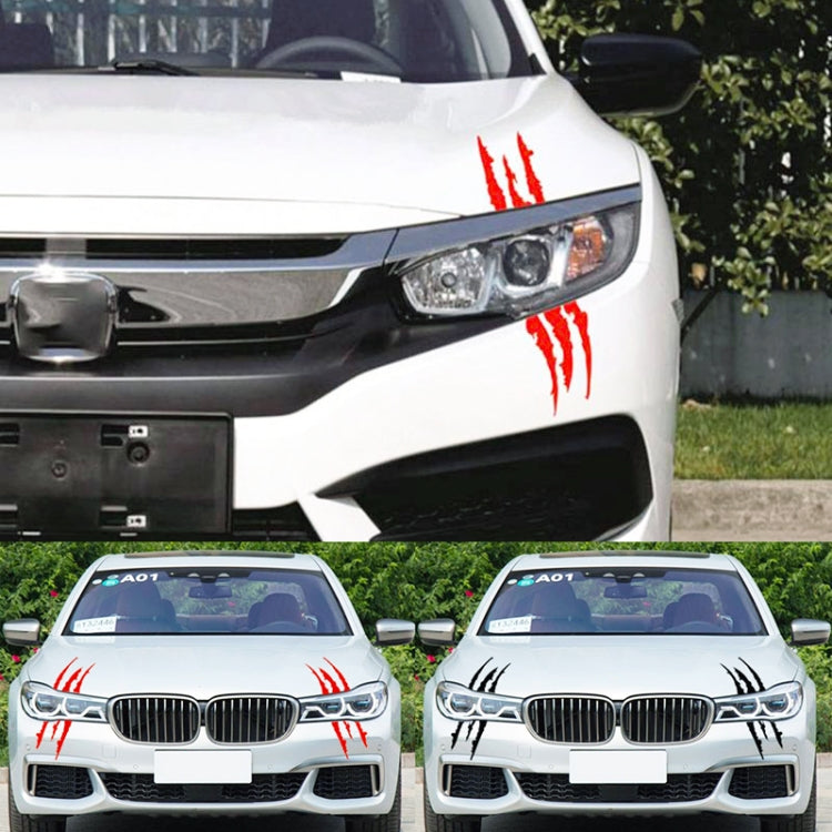 สติ๊กเกอร์สะท้อนแสงติดรถยนต์ Monster Scratch Stripe กรงเล็บรถยนต์ตกแต่งไฟหน้าอัตโนมัติสติ๊กเกอร์ไวนิลติดรถยนต์ขนาด: 40X12 ซม.
