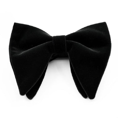 ผู้ชายกำมะหยี่ Double-Layer Big Bow-Knot Bow Tie เสื้อผ้าอุปกรณ์เสริม