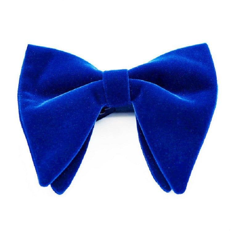 ผู้ชายกำมะหยี่ Double-Layer Big Bow-Knot Bow Tie เสื้อผ้าอุปกรณ์เสริม