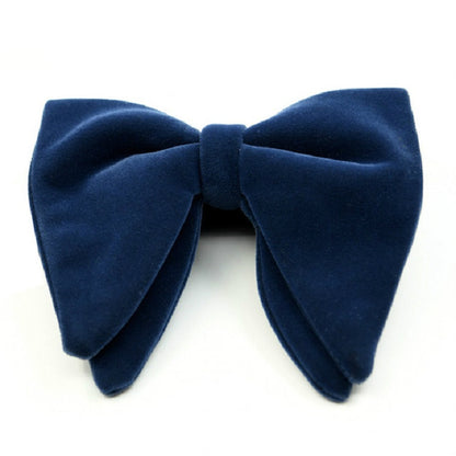 ผู้ชายกำมะหยี่ Double-Layer Big Bow-Knot Bow Tie เสื้อผ้าอุปกรณ์เสริม
