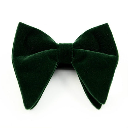 ผู้ชายกำมะหยี่ Double-Layer Big Bow-Knot Bow Tie เสื้อผ้าอุปกรณ์เสริม