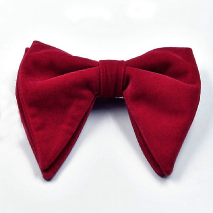 ผู้ชายกำมะหยี่ Double-Layer Big Bow-Knot Bow Tie เสื้อผ้าอุปกรณ์เสริม