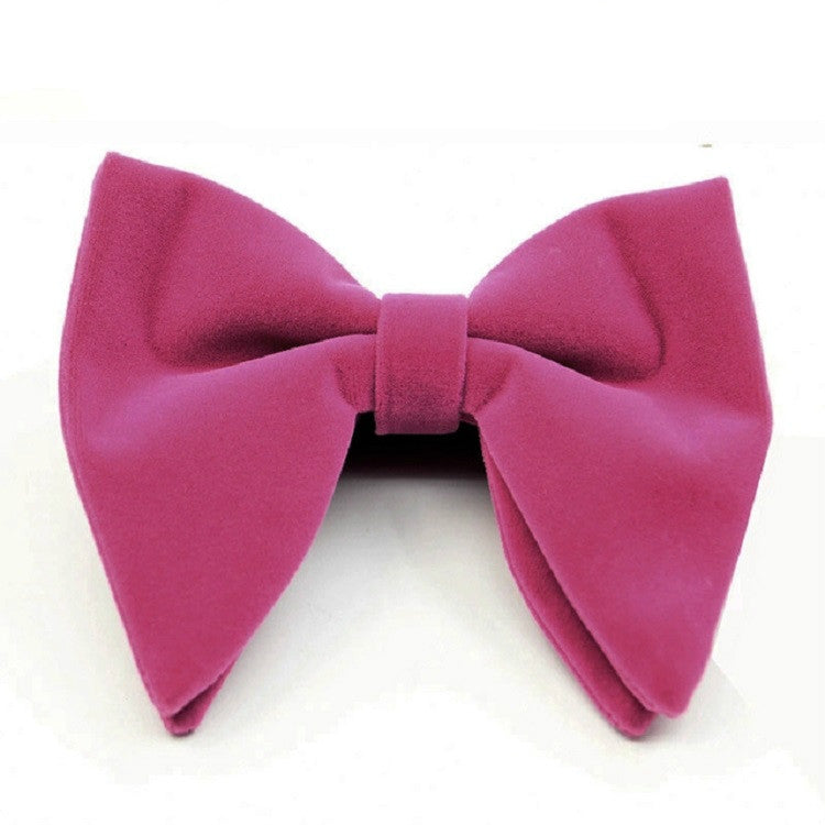 ผู้ชายกำมะหยี่ Double-Layer Big Bow-Knot Bow Tie เสื้อผ้าอุปกรณ์เสริม