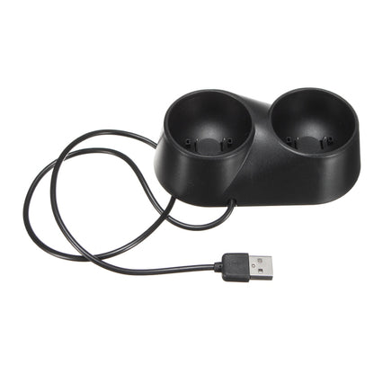 VR Controller Charger Dual USB Dock เกมแท่นชาร์จสำหรับ PS4 PSVR Move Tool