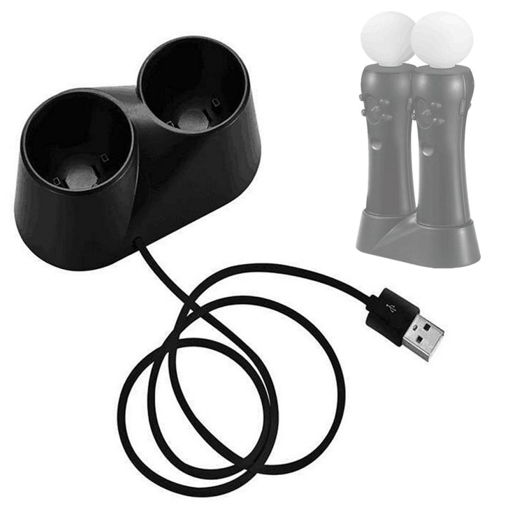 VR Controller Charger Dual USB Dock เกมแท่นชาร์จสำหรับ PS4 PSVR Move Tool