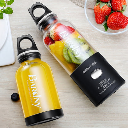 เครื่องคั้นน้ำผลไม้มัลติฟังก์ชั่น Rotatory Extractor Cup แบบพกพา USB ชาร์จคั้นน้ำผลไม้เครื่องปั่นพร้อมใบมีด 6 ใบ, Black, Pink, Blue