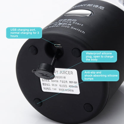 เครื่องคั้นน้ำผลไม้มัลติฟังก์ชั่น Rotatory Extractor Cup แบบพกพา USB ชาร์จคั้นน้ำผลไม้เครื่องปั่นพร้อมใบมีด 6 ใบ, Black, Pink, Blue