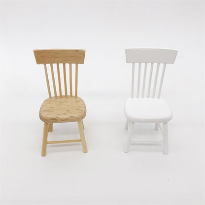 3 PCS ตุ๊กตา House Miniature ห้องรับประทานอาหารเฟอร์นิเจอร์เก้าอี้ไม้ของเล่นเพื่อการศึกษาเด็ก