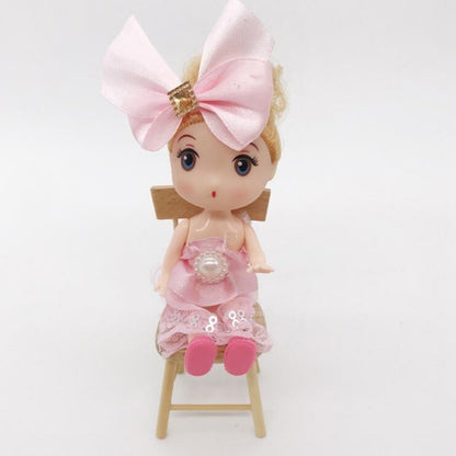 3 PCS ตุ๊กตา House Miniature ห้องรับประทานอาหารเฟอร์นิเจอร์เก้าอี้ไม้ของเล่นเพื่อการศึกษาเด็ก