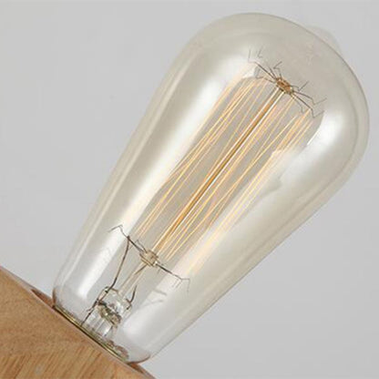 ไม้เนื้อแข็งตกแต่ง LED ไฟกลางคืนที่ทันสมัยเรียบง่ายอบอุ่นห้องนอนโคมไฟข้างเตียงโคมไฟตั้งโต๊ะขนาดเล็กโดยไม่ต้องหลอดไฟ LED, สหภาพยุโรปเสียบ