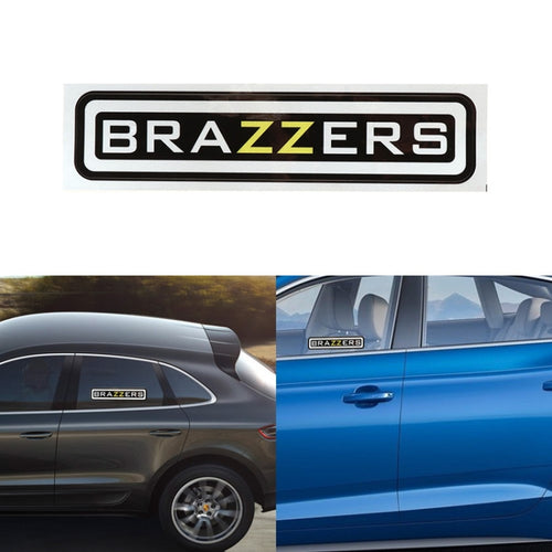 10 ชิ้น BRAZZERS สติ๊กเกอร์ติดรถยนต์สติ๊กเกอร์ติดรถยนต์สำหรับแต่งรถขนาด: 4.9x22.5 ซม., BRAZZERS