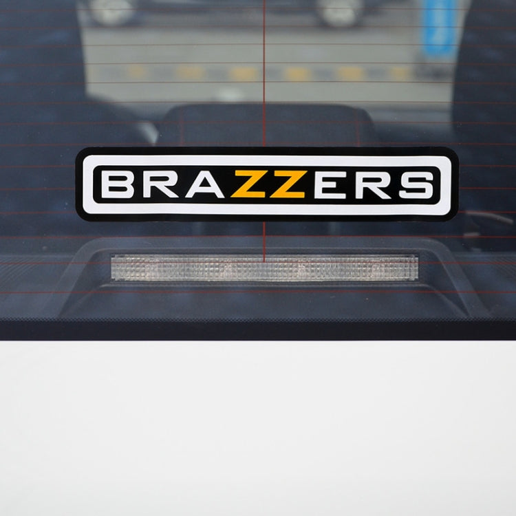 10 ชิ้น BRAZZERS สติ๊กเกอร์ติดรถยนต์สติ๊กเกอร์ติดรถยนต์สำหรับแต่งรถขนาด: 4.9x22.5 ซม., BRAZZERS