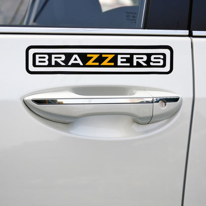 10 ชิ้น BRAZZERS สติ๊กเกอร์ติดรถยนต์สติ๊กเกอร์ติดรถยนต์สำหรับแต่งรถขนาด: 4.9x22.5 ซม., BRAZZERS