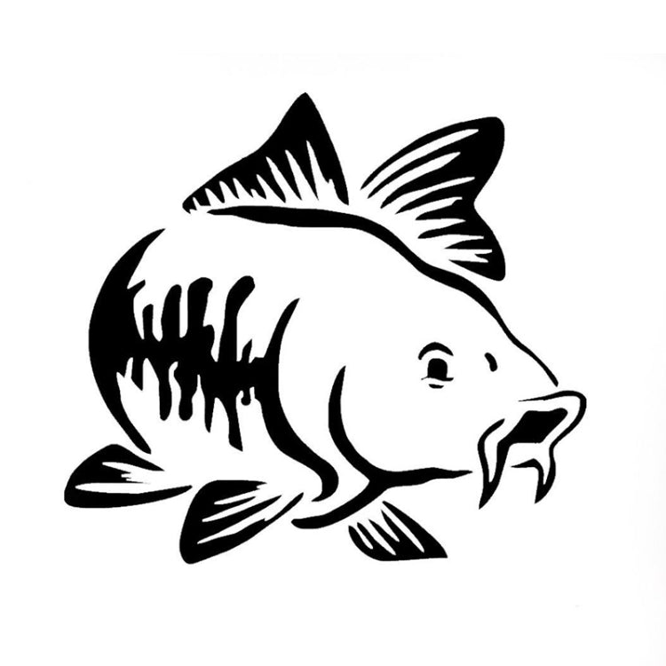 20 ชิ้นปลาคาร์พปลารูปร่างหน้าต่างรถสติกเกอร์สะท้อนแสงตกแต่งสไตล์รถ, Carp Fish