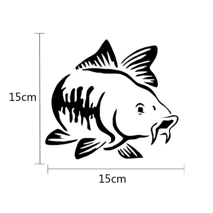 20 ชิ้นปลาคาร์พปลารูปร่างหน้าต่างรถสติกเกอร์สะท้อนแสงตกแต่งสไตล์รถ, Carp Fish
