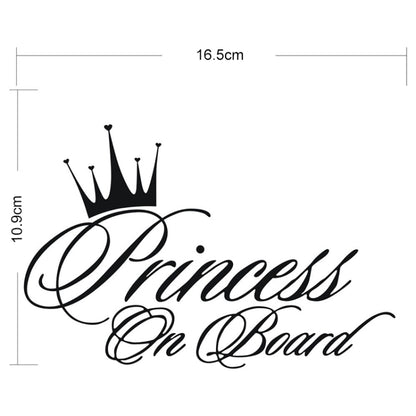 Princess Baby Pattern Car Decal สติ๊กเกอร์สะท้อนแสงเลเซอร์ไวนิลติดรถยนต์, ขนาด: 16.5x10.9 ซม