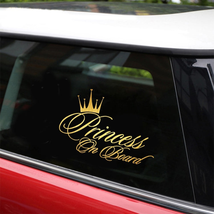 Princess Baby Pattern Car Decal สติ๊กเกอร์สะท้อนแสงเลเซอร์ไวนิลติดรถยนต์, ขนาด: 16.5x10.9 ซม