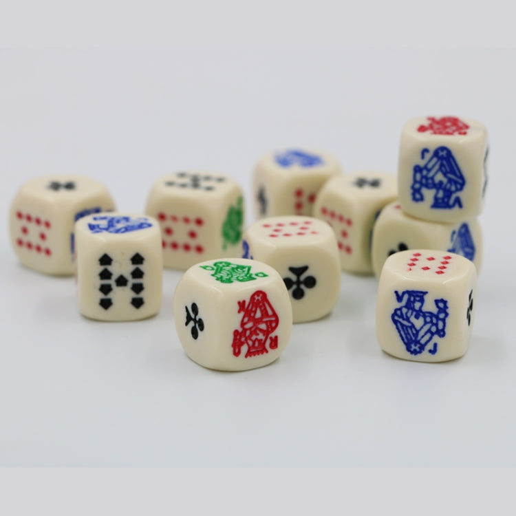 10 ชิ้นอะคริลิคแกะสลักรอบมุมโป๊กเกอร์ลูกเต๋าบาร์ครอบครัวเกม Props