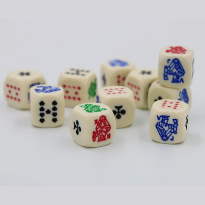 10 ชิ้นอะคริลิคแกะสลักรอบมุมโป๊กเกอร์ลูกเต๋าบาร์ครอบครัวเกม Props