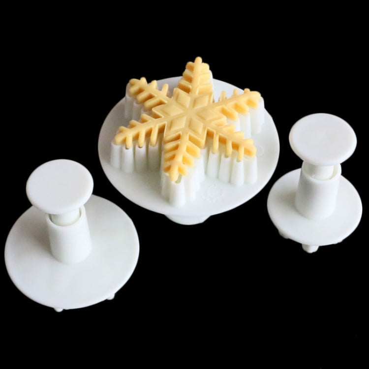 6 ชิ้นเครื่องมือเค้ก F Ondant ชุดแม่พิมพ์สปริงเกล็ดหิมะละเอียด, Fine Snowflake Shape
