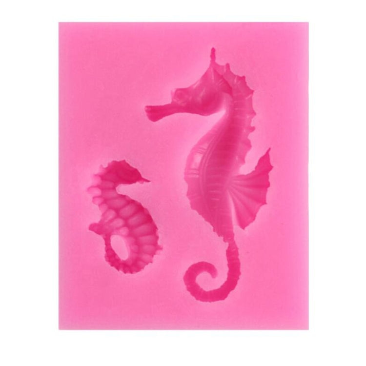2 ชิ้น Hippocampus DIY การสร้างแบบจำลองแม่พิมพ์ F Ondant ซิลิโคนเค้กช็อคโกแลตแม่พิมพ์อบเครื่องมือ, Hippocampus Shape(Pink), Hippocampus Shape(Gray)