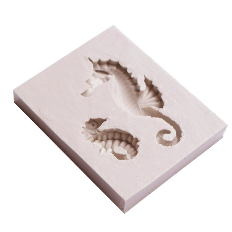 2 ชิ้น Hippocampus DIY การสร้างแบบจำลองแม่พิมพ์ F Ondant ซิลิโคนเค้กช็อคโกแลตแม่พิมพ์อบเครื่องมือ, Hippocampus Shape(Pink), Hippocampus Shape(Gray)