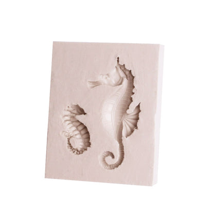 2 ชิ้น Hippocampus DIY การสร้างแบบจำลองแม่พิมพ์ F Ondant ซิลิโคนเค้กช็อคโกแลตแม่พิมพ์อบเครื่องมือ, Hippocampus Shape(Pink), Hippocampus Shape(Gray)