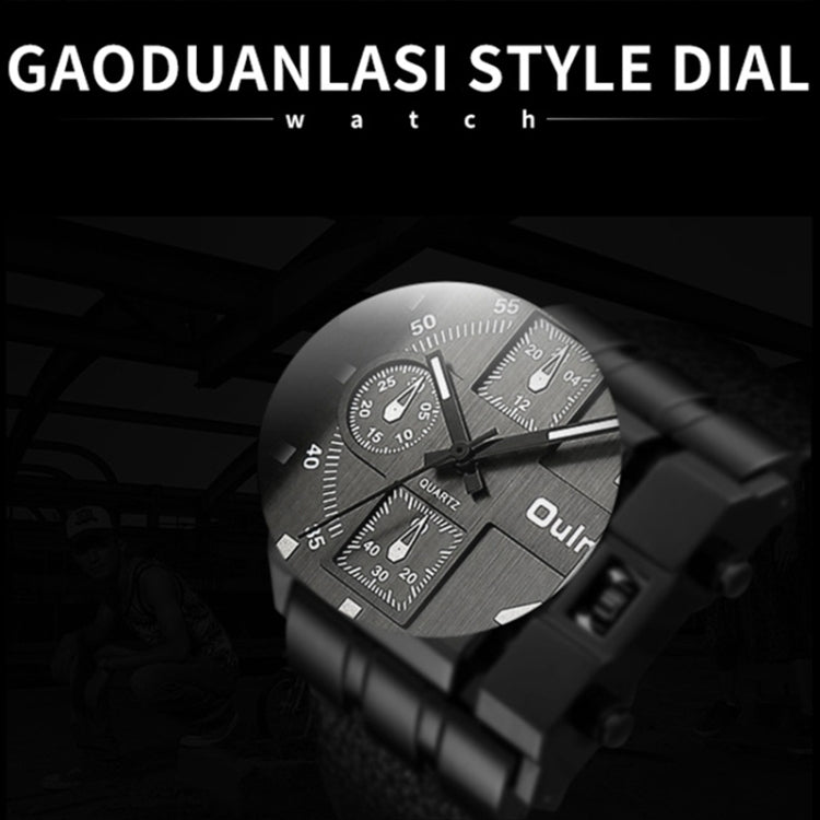 Oulm 3364 Men Square Dial เข็มขัดหนังนาฬิกาควอทซ์, 3364 Black, 3364 White, 3364 Coffee, 3364 Blue, 3364 Red