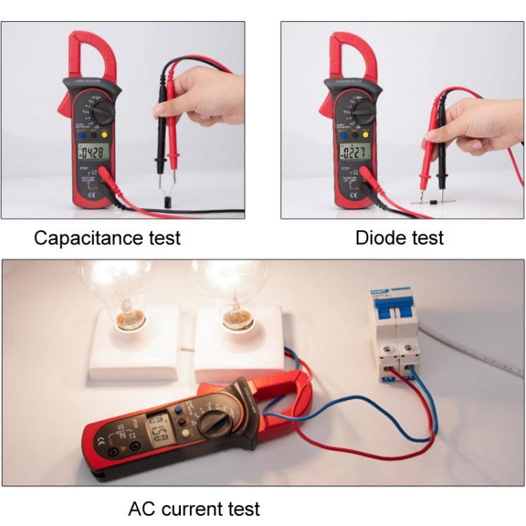 ANENG ST201 AC และ DC Digital Clamp Multimeter แรงดันไฟฟ้าและกระแสไฟฟ้าเครื่องมือวัดเครื่องทดสอบ