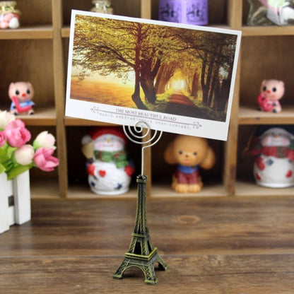 MINI EIFFEL Tower รูปร่างเดสก์ท็อปรูปปั้นข้อมูล Notecard ผู้ถือคลิปภาพหน้าแรก Art Deco ของขวัญ,การจัดส่งสีสุ่ม, Eiffel Tower Shape Card Holder