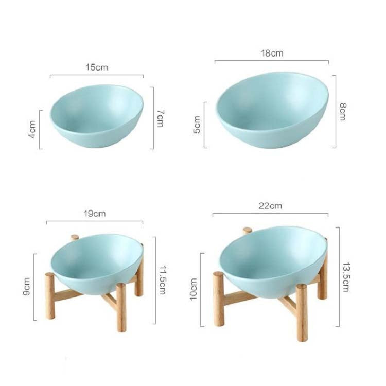 ชามอาหารสุนัขแมวชามเซรามิคสำหรับสัตว์เลี้ยง, 15cm/300ml Bowl, 18cm/600ml Bowl