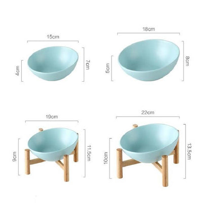ชามอาหารสุนัขแมวชามเซรามิคสำหรับสัตว์เลี้ยง, 15cm/300ml Bowl, 18cm/600ml Bowl