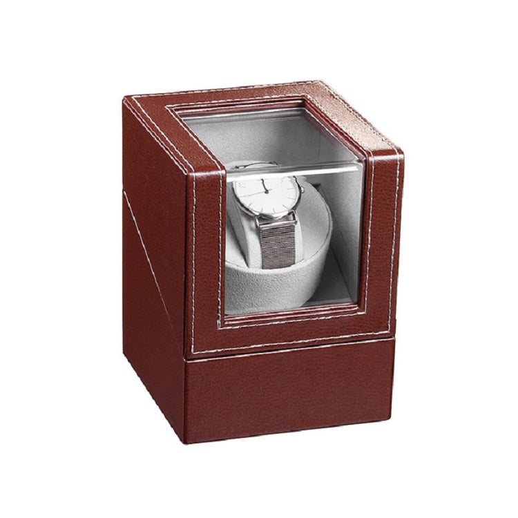 หนังกล่องนาฬิกาเดี่ยวมอเตอร์ไฟฟ้านาฬิกา Shaker นาฬิกาอัตโนมัติ Shaker,US Plug, Single, Black Leather, Single, Brown Leather