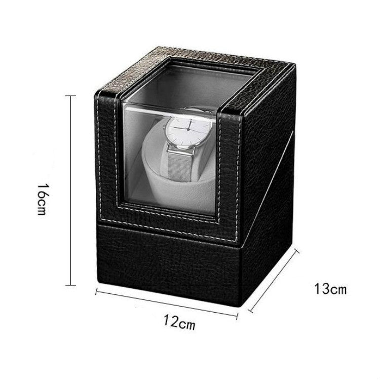 หนังกล่องนาฬิกาเดี่ยวมอเตอร์ไฟฟ้านาฬิกา Shaker นาฬิกาอัตโนมัติ Shaker,US Plug, Single, Black Leather, Single, Brown Leather