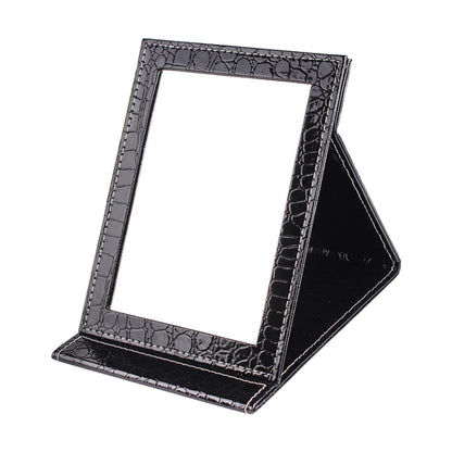 2 ชิ้นสแควร์ยืนหนังแต่งหน้ากระจกลายจระเข้กระจกเครื่องสำอางแบบพกพา, Black L 18x25.5x1.6CM, Black M15x20.5x1.6CM, Black S 12x17.5x1.6CM, Brown L 18x25.5x1.6CM, Brown M15x20.5x1.6CM, Brown S 12x17.5x1.6CM, Red L 18x25.5x1.6CM, Red M15x20.5x1.6CM          ...
