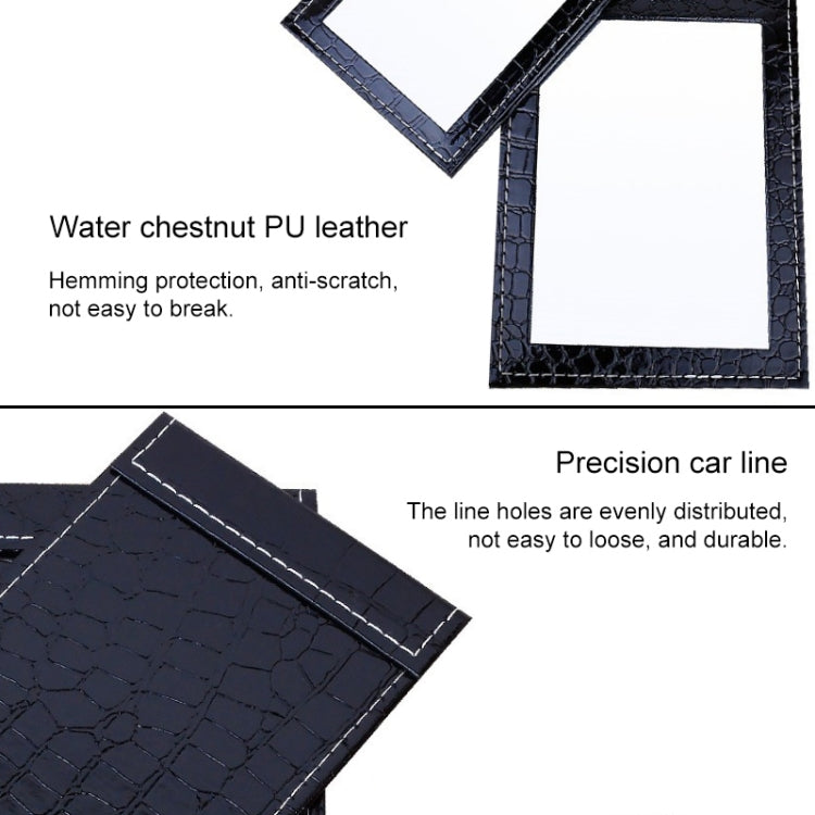 2 ชิ้นสแควร์ยืนหนังแต่งหน้ากระจกลายจระเข้กระจกเครื่องสำอางแบบพกพา, Black L 18x25.5x1.6CM, Black M15x20.5x1.6CM, Black S 12x17.5x1.6CM, Brown L 18x25.5x1.6CM, Brown M15x20.5x1.6CM, Brown S 12x17.5x1.6CM, Red L 18x25.5x1.6CM, Red M15x20.5x1.6CM          ...