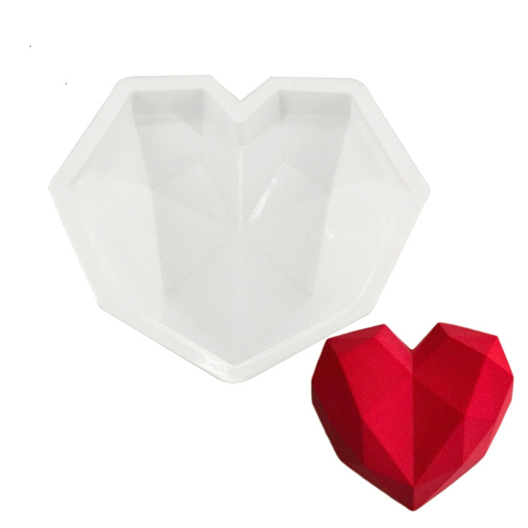 3 ชิ้นเพชรรัก DIY เค้กซิลิโคนแม่พิมพ์ฟองน้ำเครื่องมืออบชิฟฟ่อนมูสแม่พิมพ์ขนม, Diamond Love Shape