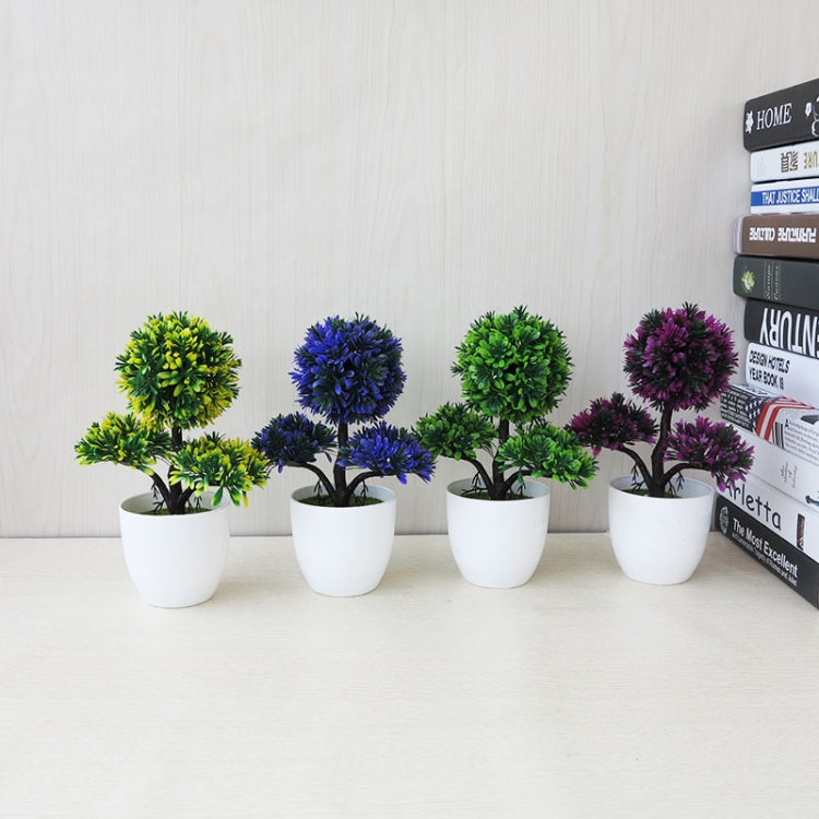 เดสก์ท็อปจำลองพืช MINI Grass Ball บอนไซตกแต่งดอกไม้พลาสติก Cherry Blossom Snowball ประดิษฐ์ดอกไม้