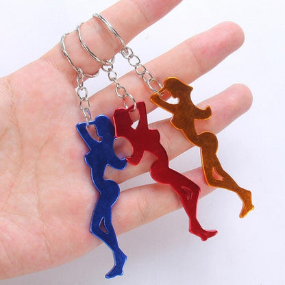 12 ชิ้นส่วนบุคคลสร้างสรรค์กระเป๋าเป้สะพายหลังพวงกุญแจจี้ขนาดเล็กที่เปิดขวดอลูมิเนียม, Women, Motorcycle