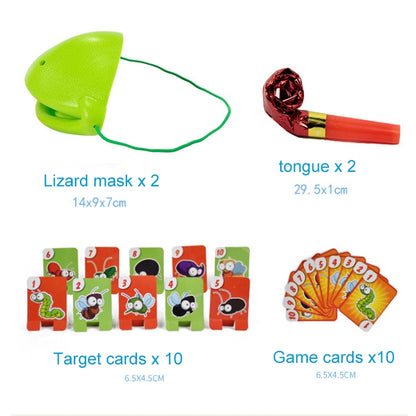 อุปกรณ์ประกอบฉากหากินจิ้งจกลิ้นฉกกีฬาแบบโต้ตอบเกมกระดานของเล่น, Tricky Props Lizard Tongue