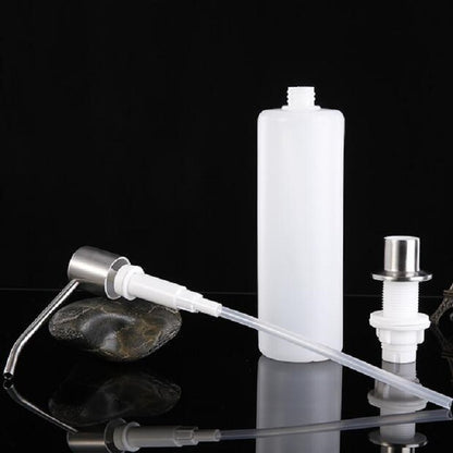 2 ชิ้นสแตนเลสตู้ทำสบู่อ่างล้างจาน Sishwashing ขวดสบู่เหลวมือ, Sink Soap Dispenser Bottle