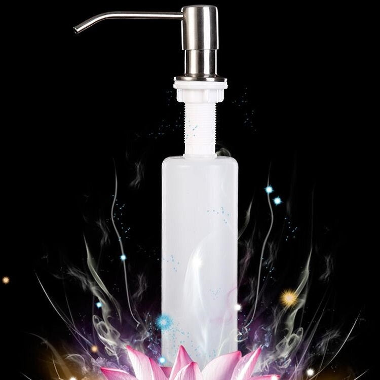 2 ชิ้นสแตนเลสตู้ทำสบู่อ่างล้างจาน Sishwashing ขวดสบู่เหลวมือ, Sink Soap Dispenser Bottle