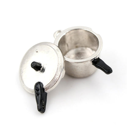 ตุ๊กตา House Mini Kitchen หม้อหุงข้าวเครื่องมือทำอาหารของเล่นเพื่อการศึกษาเด็ก, Pressure Cooker
