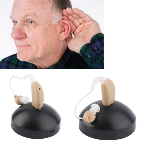 เครื่องช่วยฟังแบบชาร์จไฟได้ เครื่องช่วยฟังสำหรับผู้สูงอายุ, US Plug