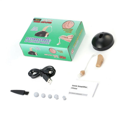 เครื่องช่วยฟังแบบชาร์จไฟได้ เครื่องช่วยฟังสำหรับผู้สูงอายุ, US Plug