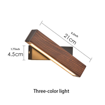 โคมไฟติดผนังห้องนอนข้างเตียงแบบหมุนได้เรียบง่ายไฟกลางคืนที่อบอุ่น, 21cm, 31cm