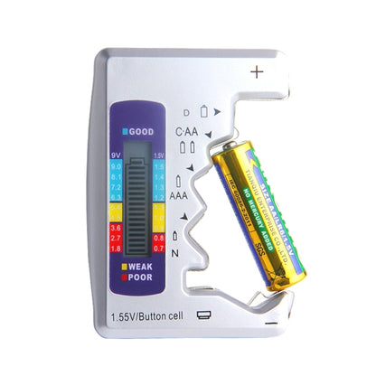 เครื่องทดสอบแบตเตอรี่แบตเตอรี่เครื่องตรวจจับน้ำมันเชื้อเพลิงสำหรับ C / D / N / 9V / AA / AAA / 1.5V เครื่องวัดแรงดันไฟฟ้าแบบดิจิตอล