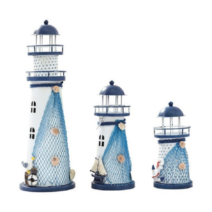 Creative ตกแต่ง Wrought Iron Flash Tower LED Night Light, Small 14cm, Medium 19cm, Large 30cm