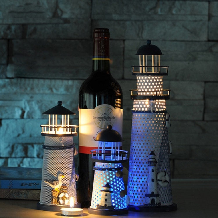 Creative ตกแต่ง Wrought Iron Flash Tower LED Night Light, Small 14cm, Medium 19cm, Large 30cm