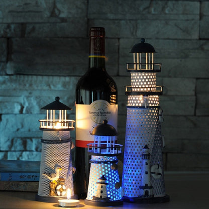 Creative ตกแต่ง Wrought Iron Flash Tower LED Night Light, Small 14cm, Medium 19cm, Large 30cm